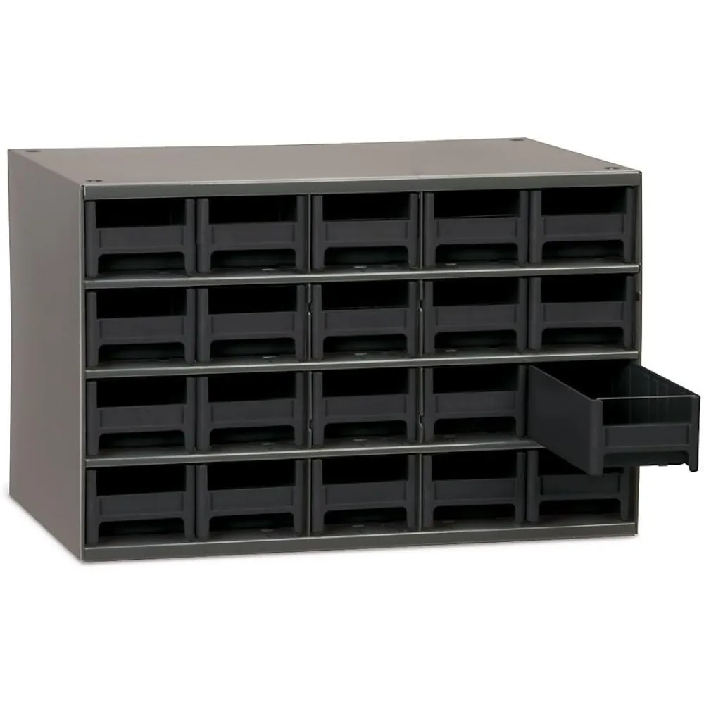 خزانة تخزين معدنية من Akro-Mils: منظم للأجزاء الصغيرة والأجهزة والأظافر والمسامير والمسامير والمكسرات والملحقات