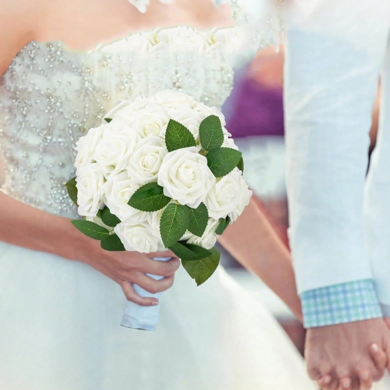 25 Stück künstliche Rosenblumen aus Schaumstoff, künstliche Blumen für Valentinstag, DIY-Geschenke, Ornament, Hochzeit, Heirat, Dekoration, Heimdekoration – Detail 2
