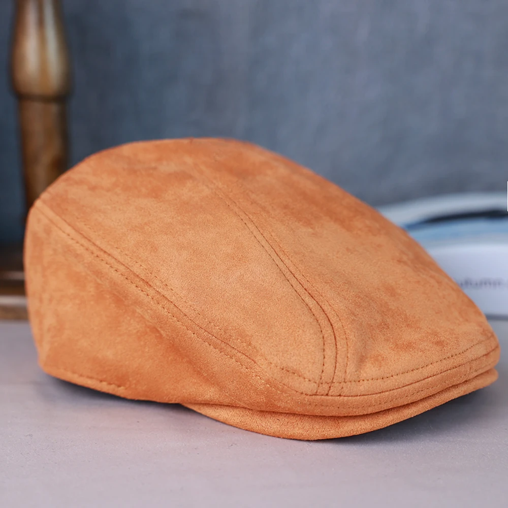 2025 New Suede Berets Hat For Men Spring Autumn Winter Wind-proof  Hats Painter Caps Fashion Retro Women Caps 012