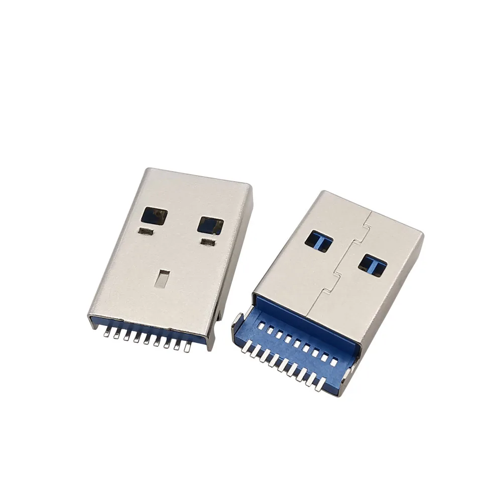 5/10Pcs USB 3.0 Type A Male Plug Connector SMT SMD 9 Pin DIY USB Port Jack Charging Socket Adapter For DIY