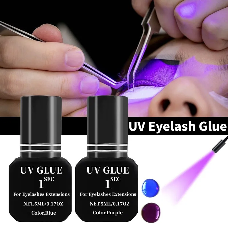 3 Flaschen profession elle UV Wimpern kleber Gel gefälschte Wimpern Wimpern verlängerung Kleber licht härtende koreanische 1s schnell trocknen langlebig – Detail 1