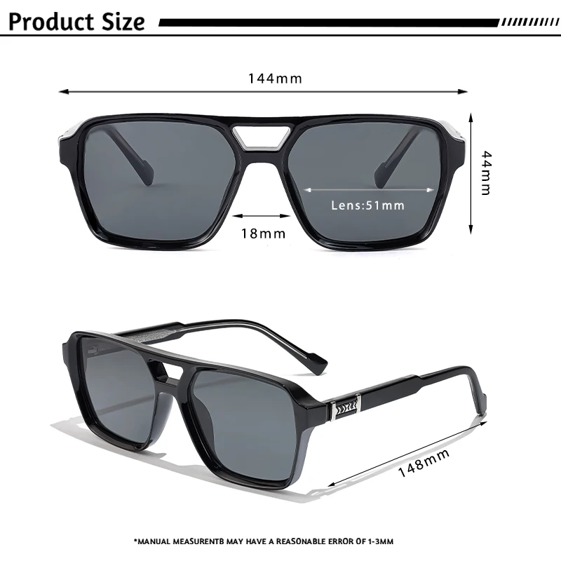 CATERSIDE Mode Punk Sonnenbrille Männer Quadratischen Rahmen Flache Top Doppel Brücke Hohe Qualität Sonnenbrille Frauen Party Festival Geschenke – Detail 3