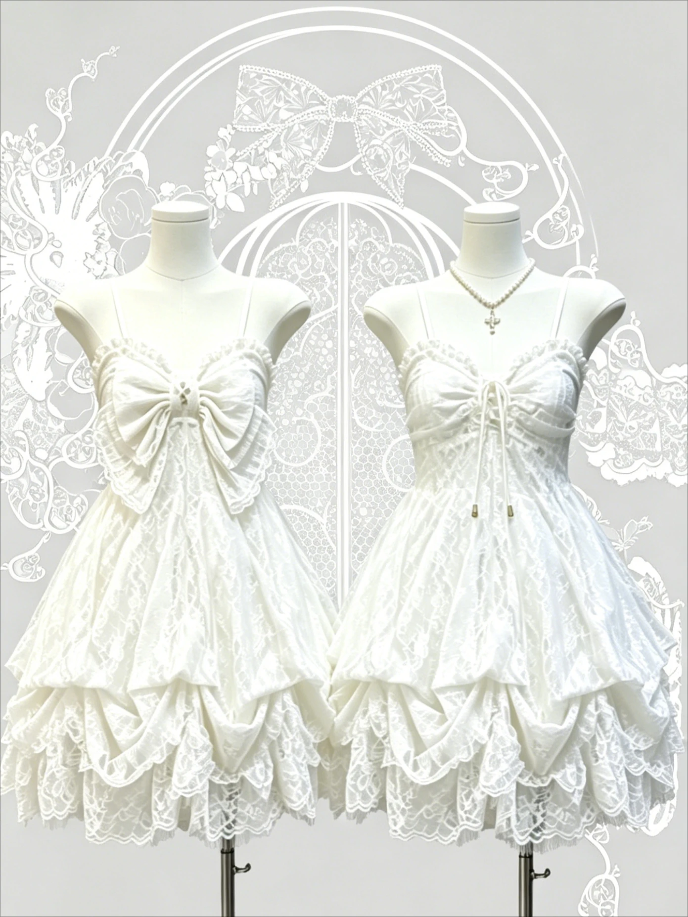 Gaun Lolita Kawaii Gaya Jepang - Cami Top Lace ulasan dan harga