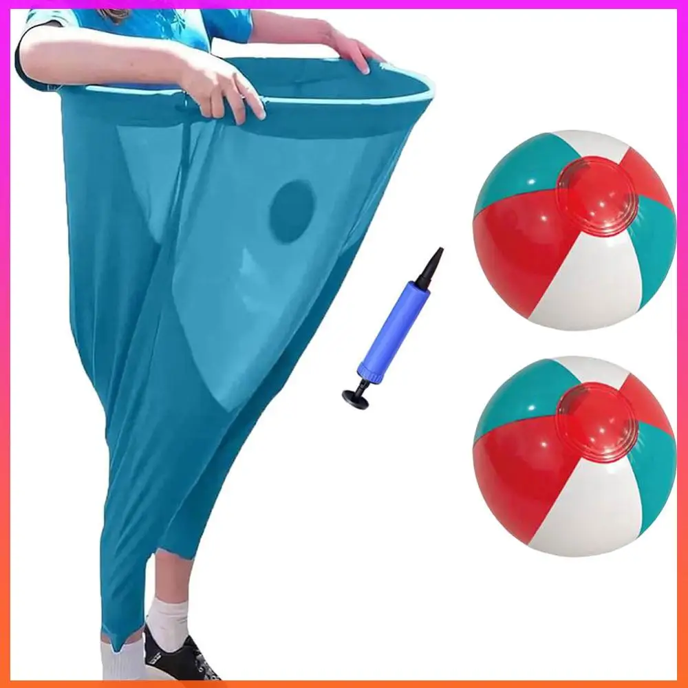 おばあちゃんパンツ ヤードゲームセット パーティーゲームパンツ 子供用 大人用 (ブルー 2ボール)