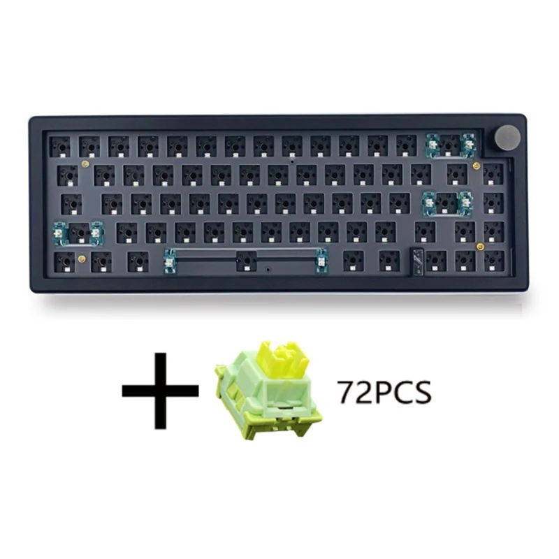 GMK67 Customization Mechanical Keyboard+Lime Mute Switch Kit Support Hot-Swappable RGB Backlight Mechanical Keyboard