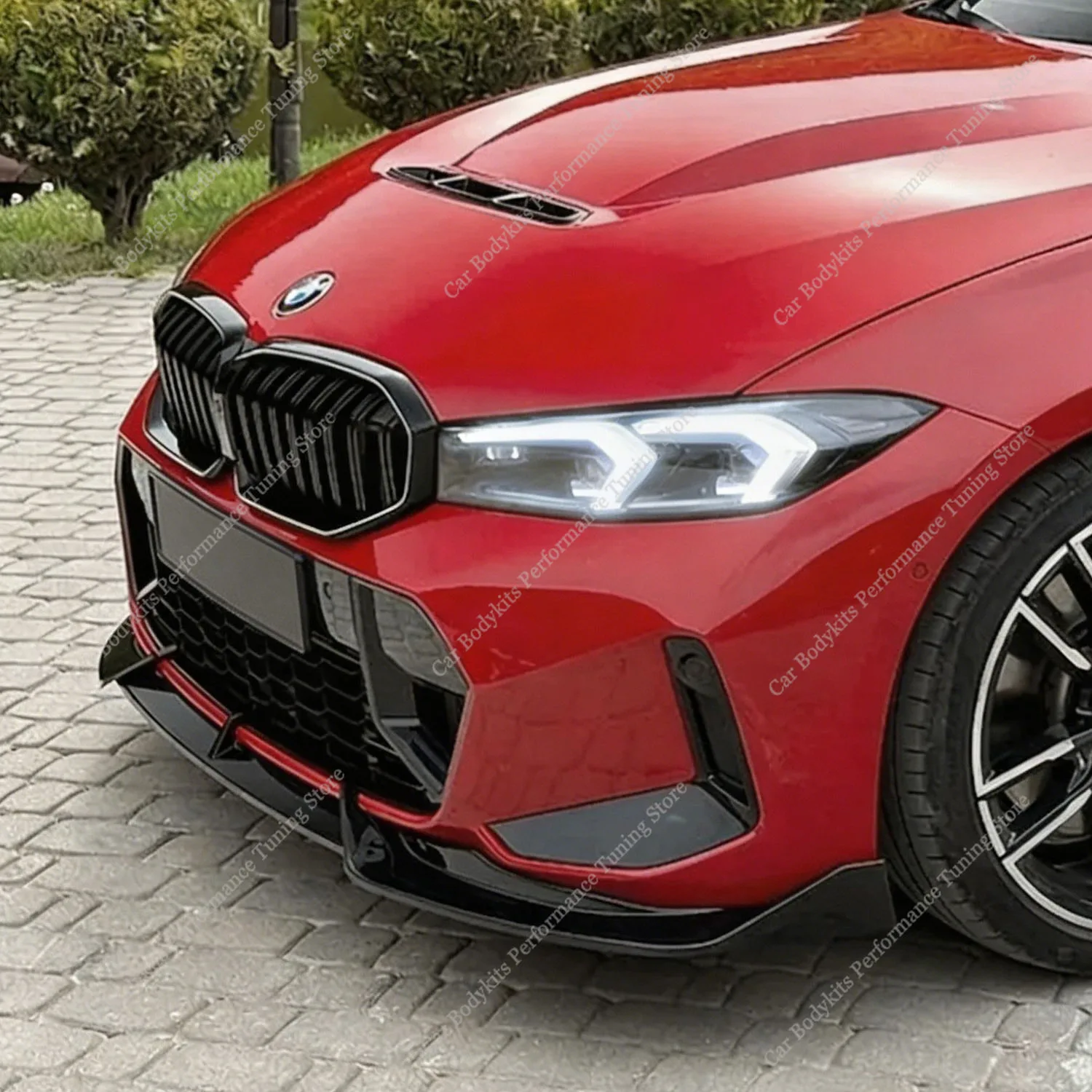

Gloss Black 3pcs ABS Front Bumper Lip Spoiler Diffuser Splitter For BMW G20 G21 M340i M340d M Sport 2022-2026 Facelift Tuning