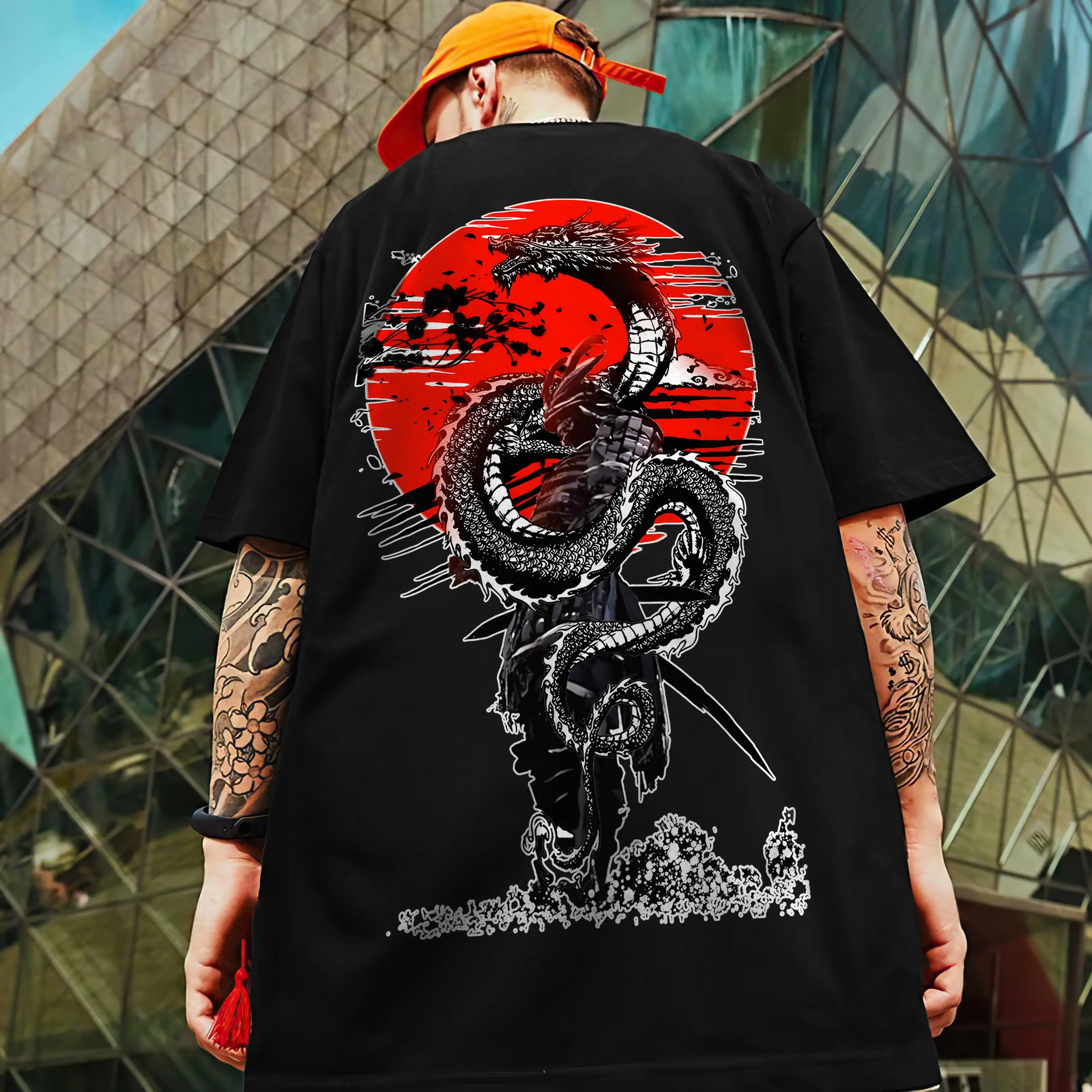 Retro T-Shirts For Men 3d Japanese Samurai Sword Print Male Clothing Street Harajuku Short Sleeved Tees Loose Oversized T-Shirt - Image 3