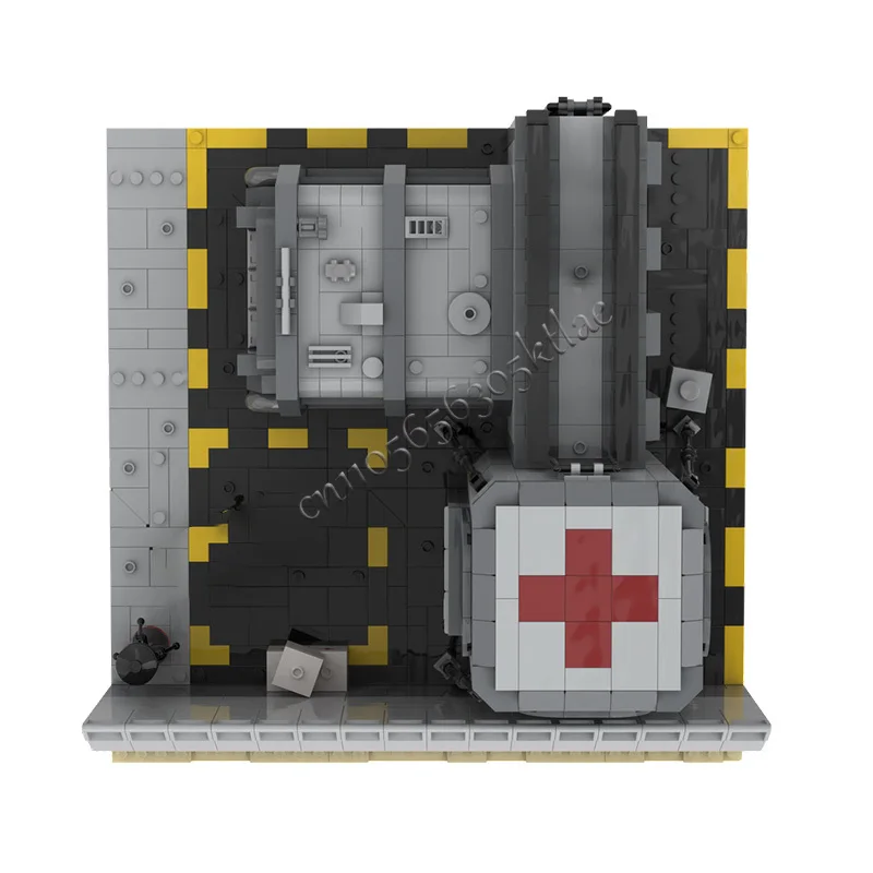 1068개 조각 하우스 스트리트 SW 베이스 3 병원 MOC 맞춤형 모듈식 블록 인기 창의적 디자인 DIY 휴일 장난감 선물