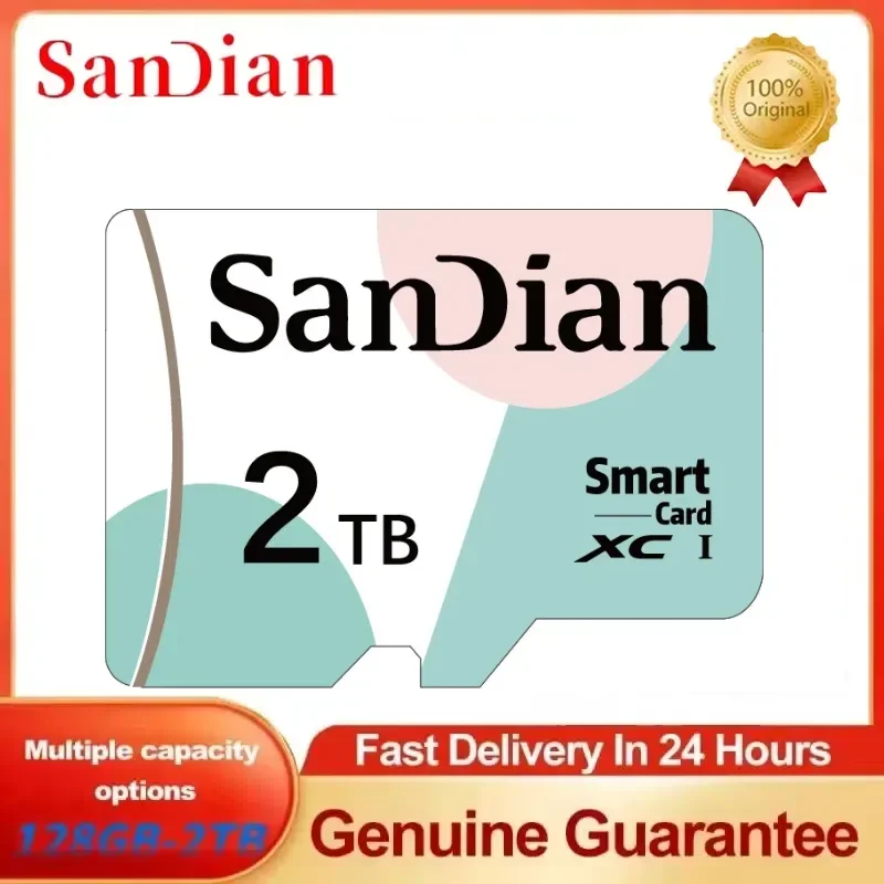 Sandian-tarjeta de memoria SD Original, Clase 10, 2TB, 1TB, Micro TF, 64GB, 128GB, TF, 512 GB, 256GB