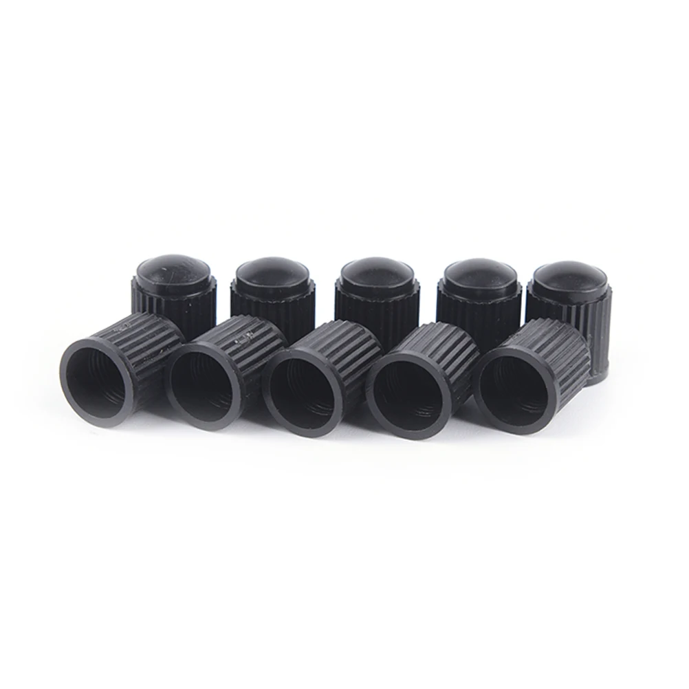 100pcs/lot Black Plastic Dust Valve Caps Bike Car Wheel Tyre Air Valve Stem Caps