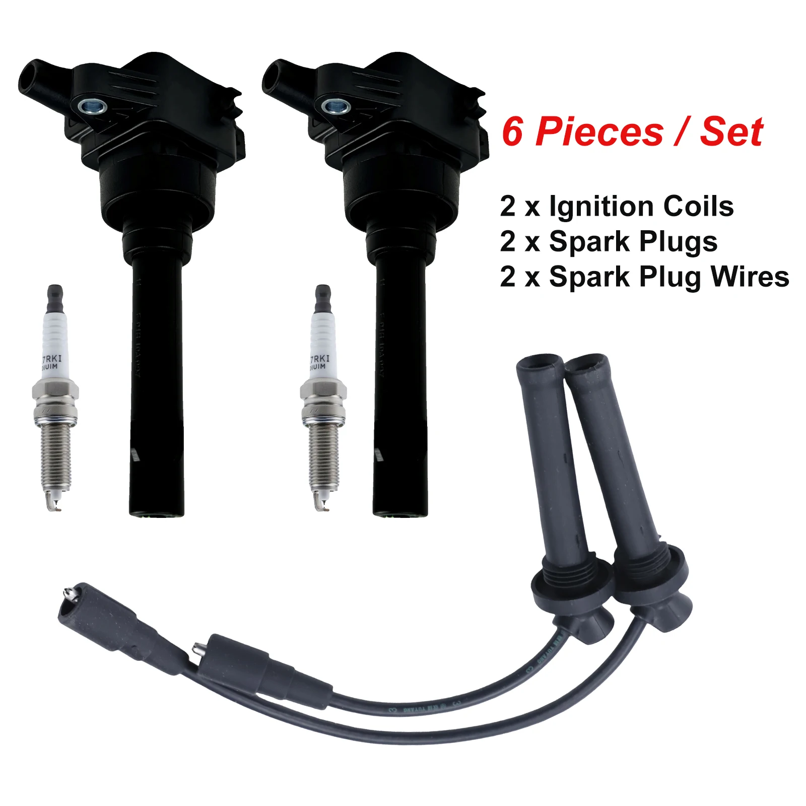 Ignition Coil Spark Plug Wires Kit For CHERY TIGGO 3 1.6L 2013- 5x 1.5L 2018- ARRIZO 5 7 A3 RIICH G3 COWIN X3 QOROS 3 F01R00A093