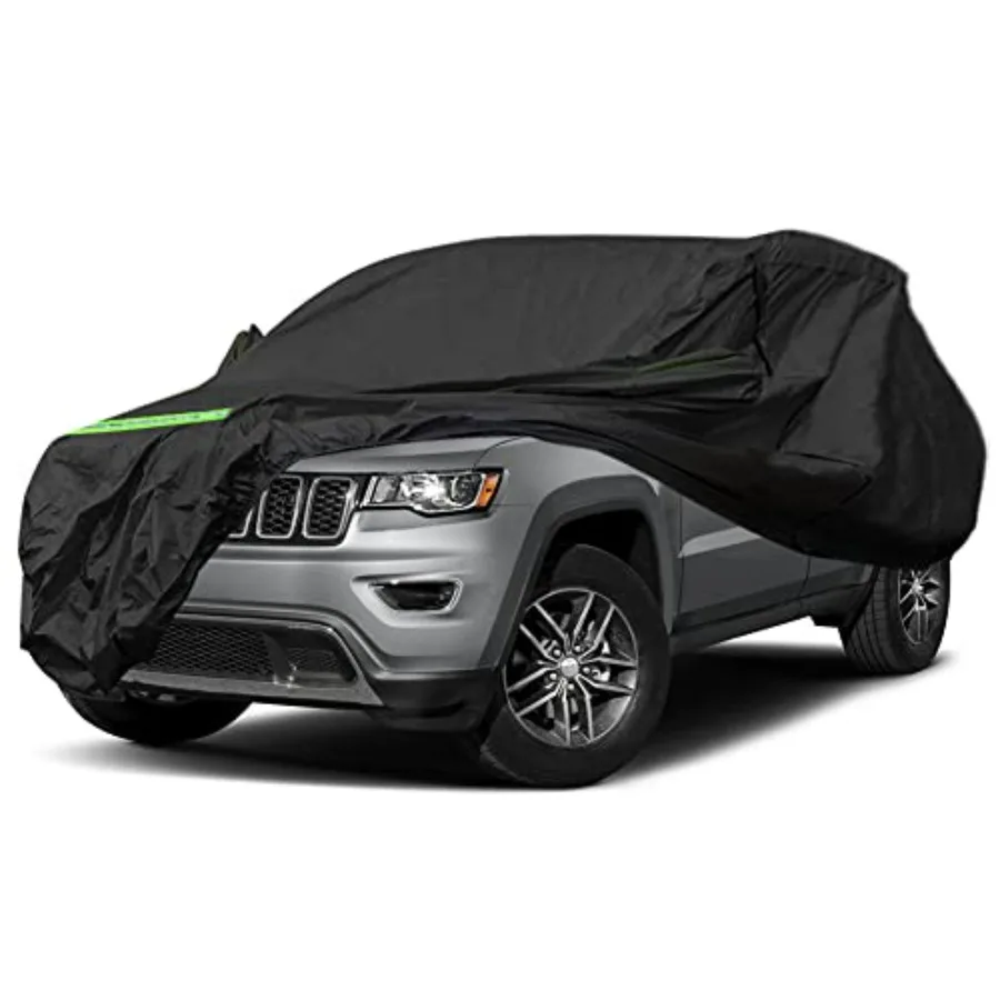 

Waterproof Car Covers for 2011-2025 Jeep Grand Cherokee, 6-Layer Custom-Fit Outdoor All-Weather Full Cover in Black with Zipper