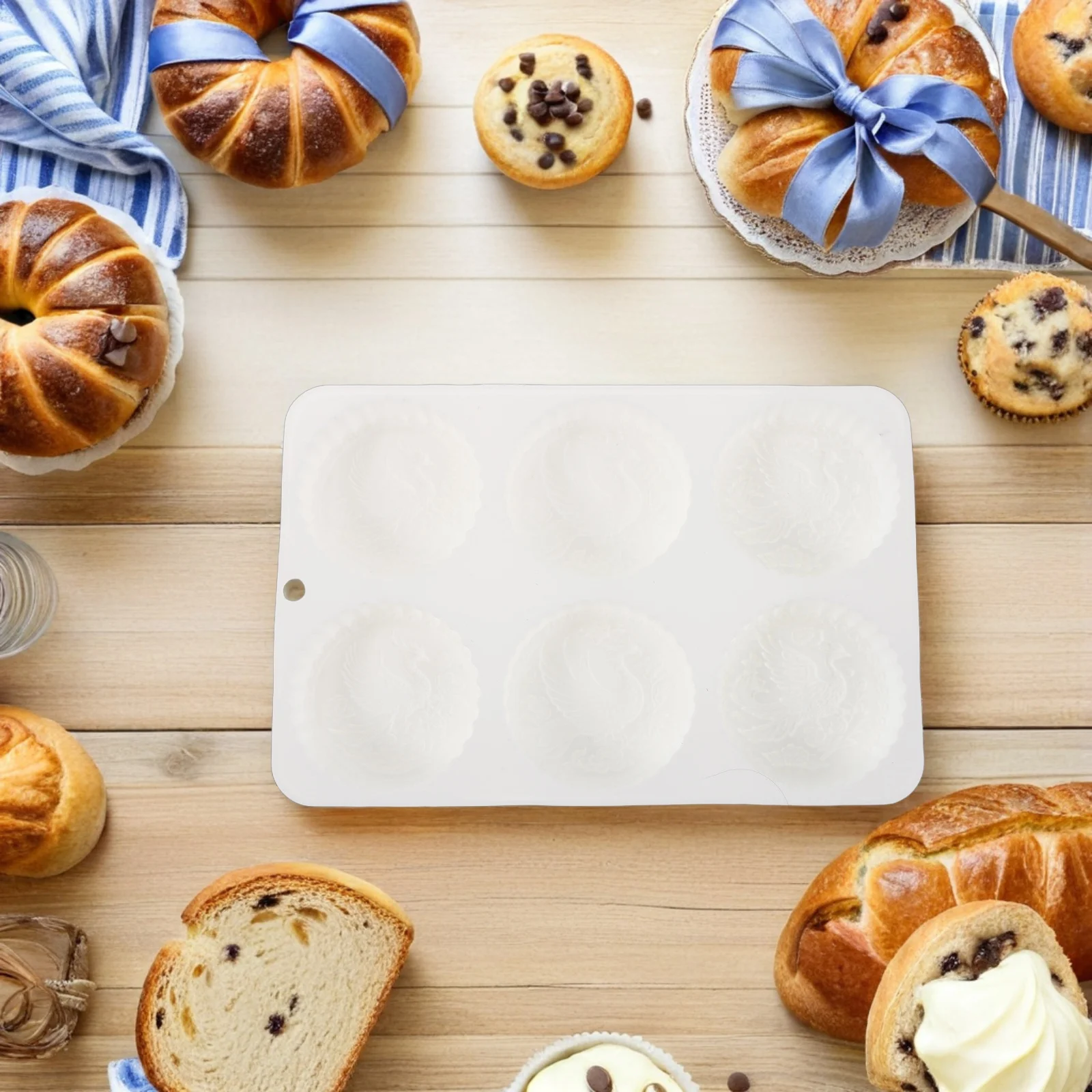 

2Pcs Mooncake Silicone Mold Nonstick Phoenix Pattern Pastry Baking Mold Chocolate Candy Mousse Cake Fondant Dessert Bakeware