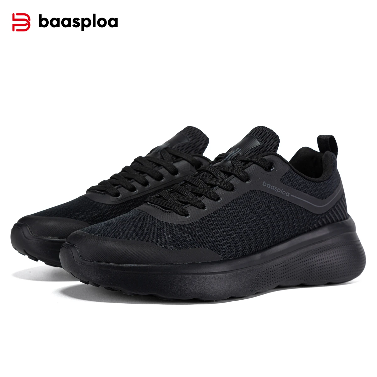 Baasploa Men Sports Shoes New Summer Lightweight Mesh Breathable Sneakers Male Outdoor Casual Non-Slip Lace Up Running Shoes