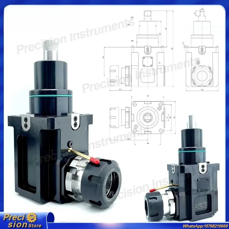 BMT85-90-ER50 Automatic Oscillating Knife Single Station Tool Holder for CNC Router Machine High Precision BMT