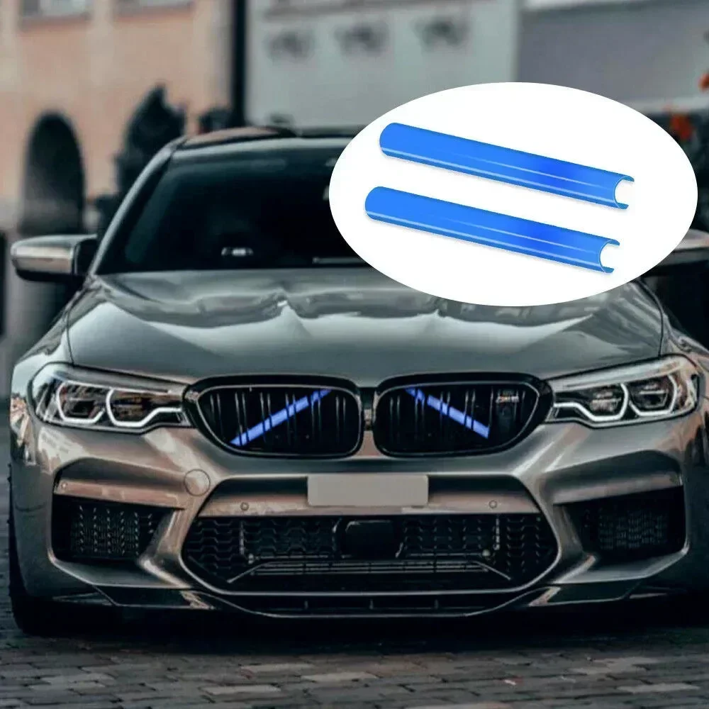 Get Noticed With Front Grille Trim Strips Cover Frame Decorations In Blue/Orange/Red/Yellow For BMW F10 F02 F11