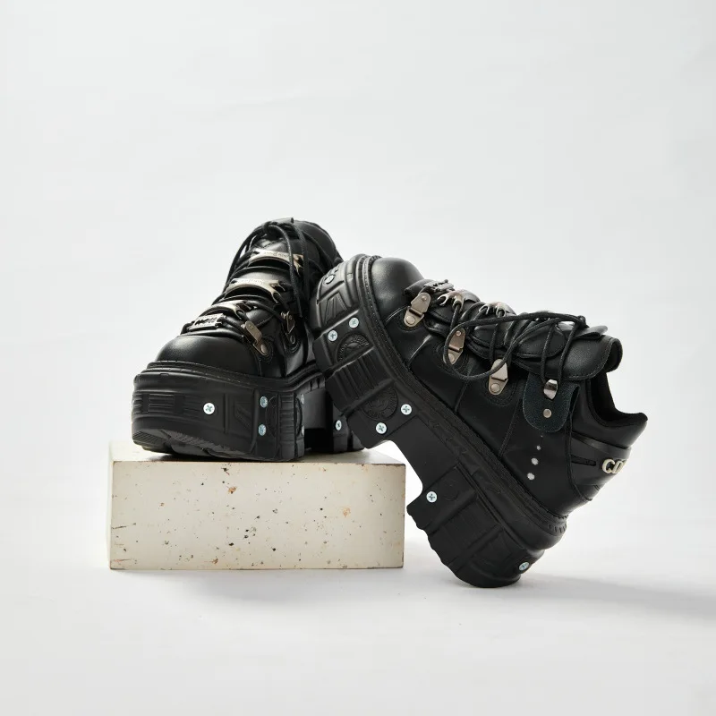 2024 New Diablo Daddy Shoes Platform Women's Heavy Metal Personality Gothic Punk Boots Men