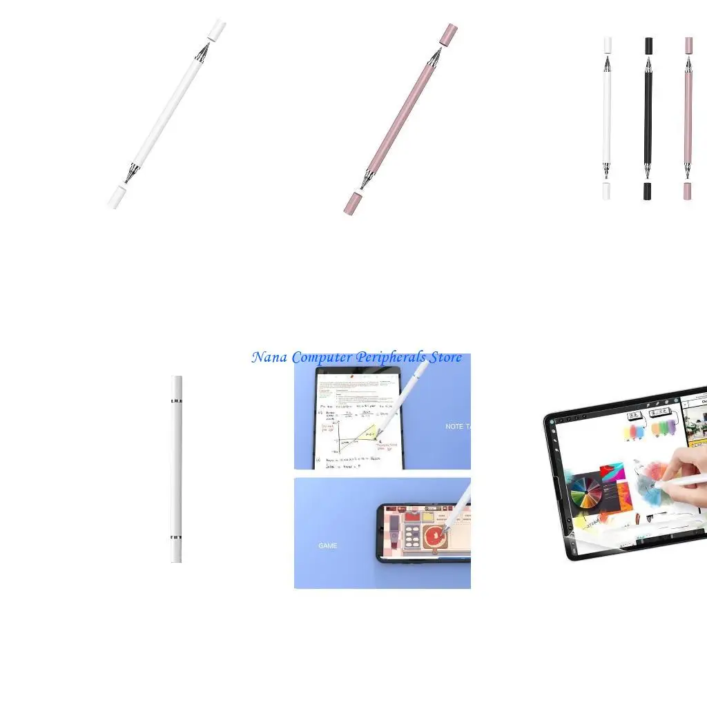 

F68c емкостный сенсорный экран ручка 2 в 1 стилус ручка с двойной головкой карандаш аксессуар