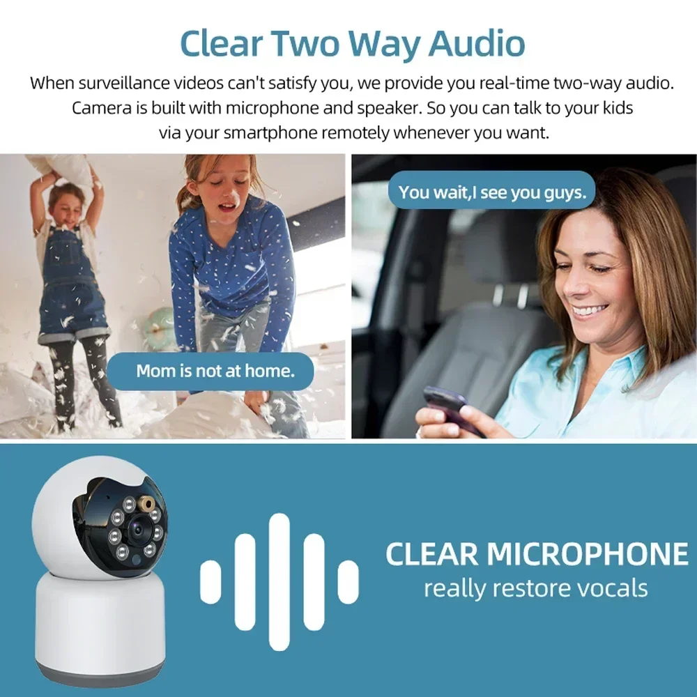 5MP Tuya Mini WiFi Telecamera di sorveglianza IP Indoor Wireless Auto Tracking Sicurezza domestica CCTV Baby Pet Monitor Cam Smart Life 2K