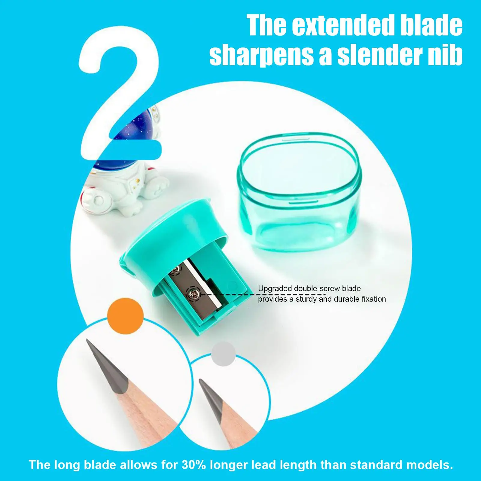 Kids Pencil Sharpener Dust-Proof Three-Hole Pencil Sharpeners With Lid Compact School Stationery Supplies For Men Girls Boys