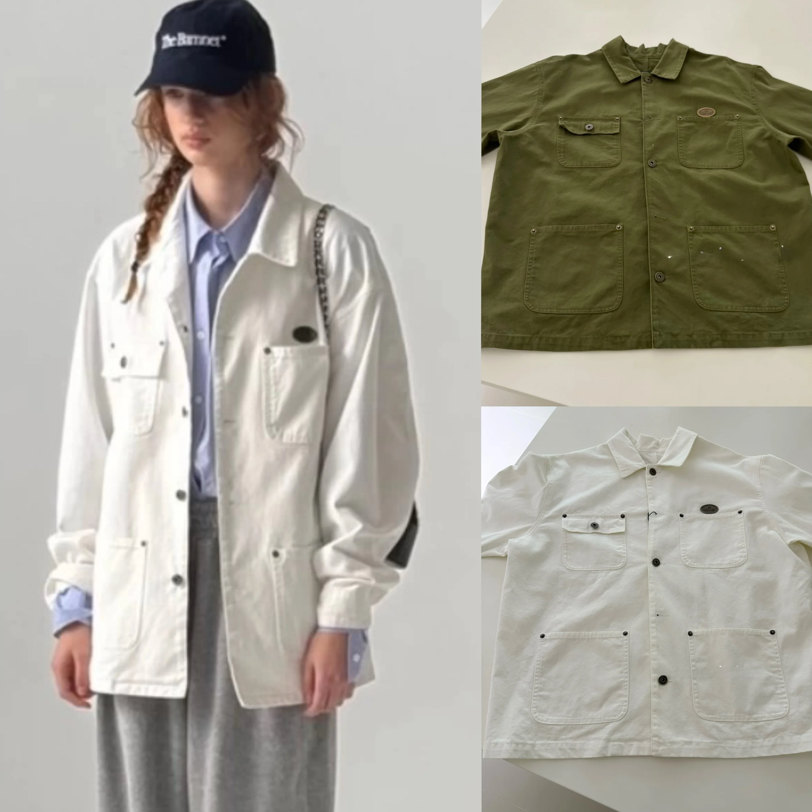 

TheBarnet весна-лето 2025 повседневная свободная посадка однотонная рабочая одежда Sle Jaet верхняя одежда тонкое женское пальто Faion ort