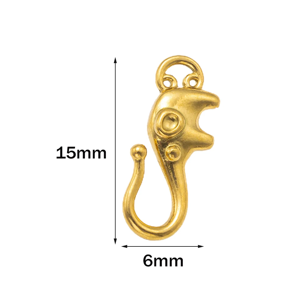 5pcs Stainless Steel S Shape Hooks Jewelry Leather Cord Ropes Crimp End Pendant Pinch Clasp Bails Necklace Bracelet Connectors view 5