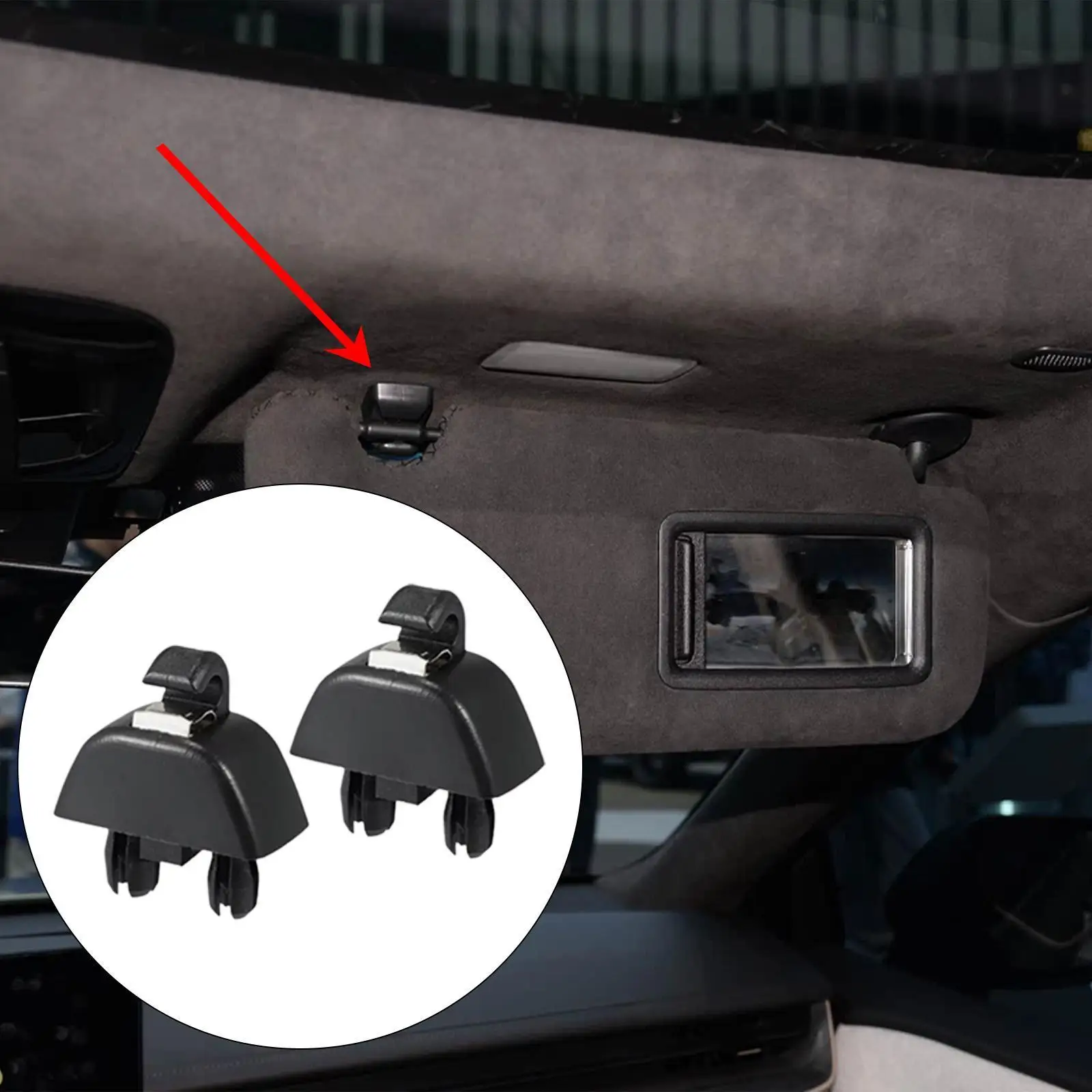 

2x Sun Visor Clip 6RD 857 561 Retainer Clips for Mii 2012-2015