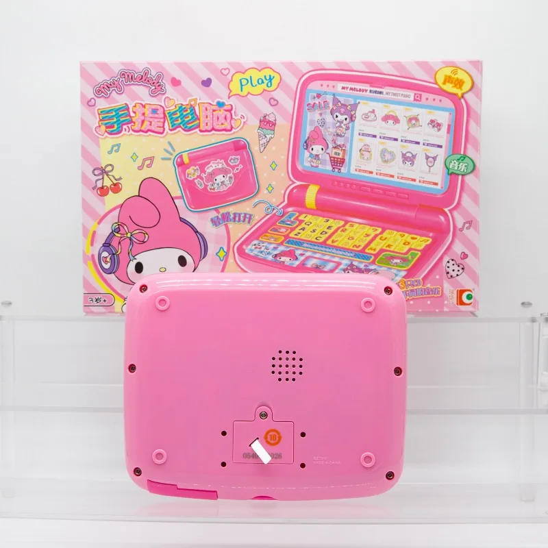 Sanrio My Melody Portable Computer Anime Figure Kuromi My Sweet Piano Emit Sound Toys Gifts for Children