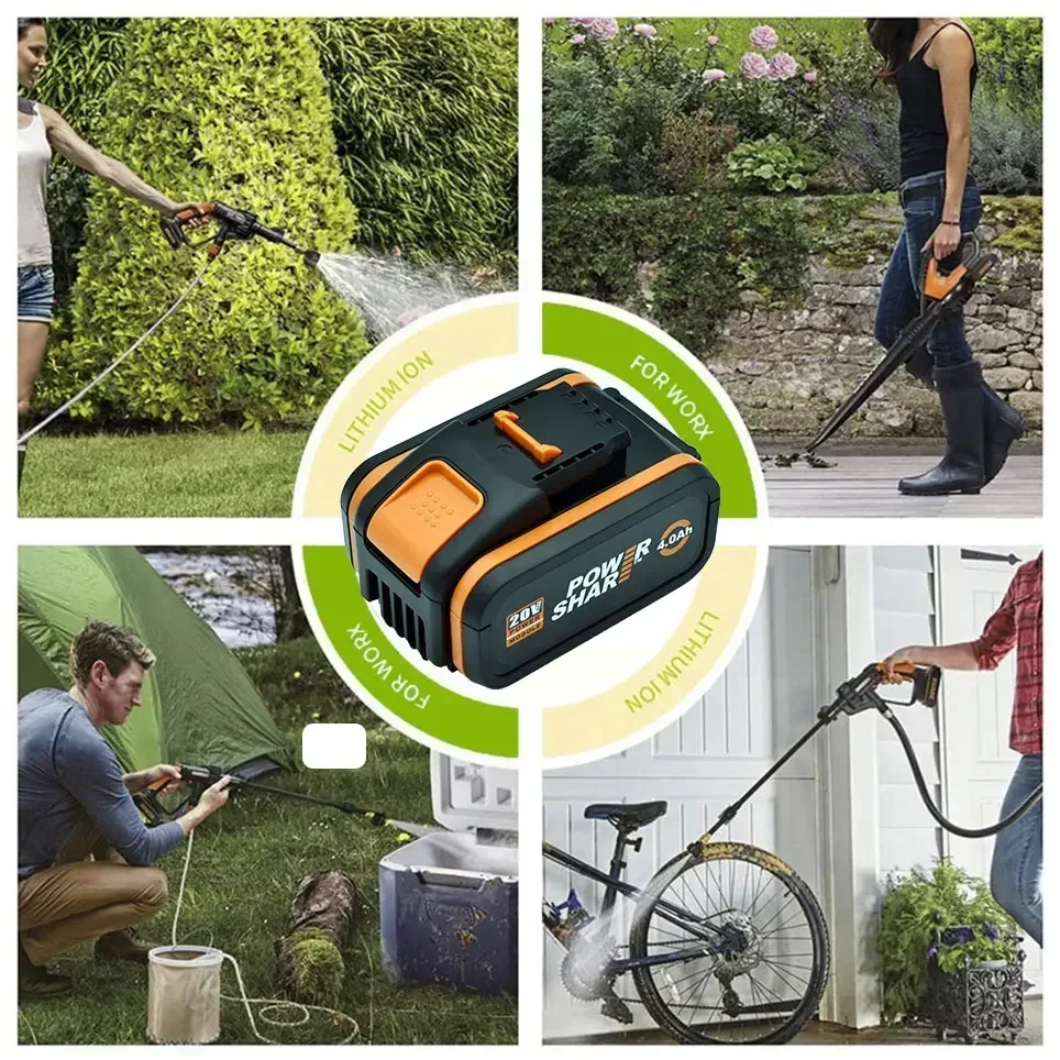 For Worx 20V 8000mAh Lithium battery Rechargeable WA3551 WA3553 WA3553.1 WA3570 for All WORX Electric and Garden Tools