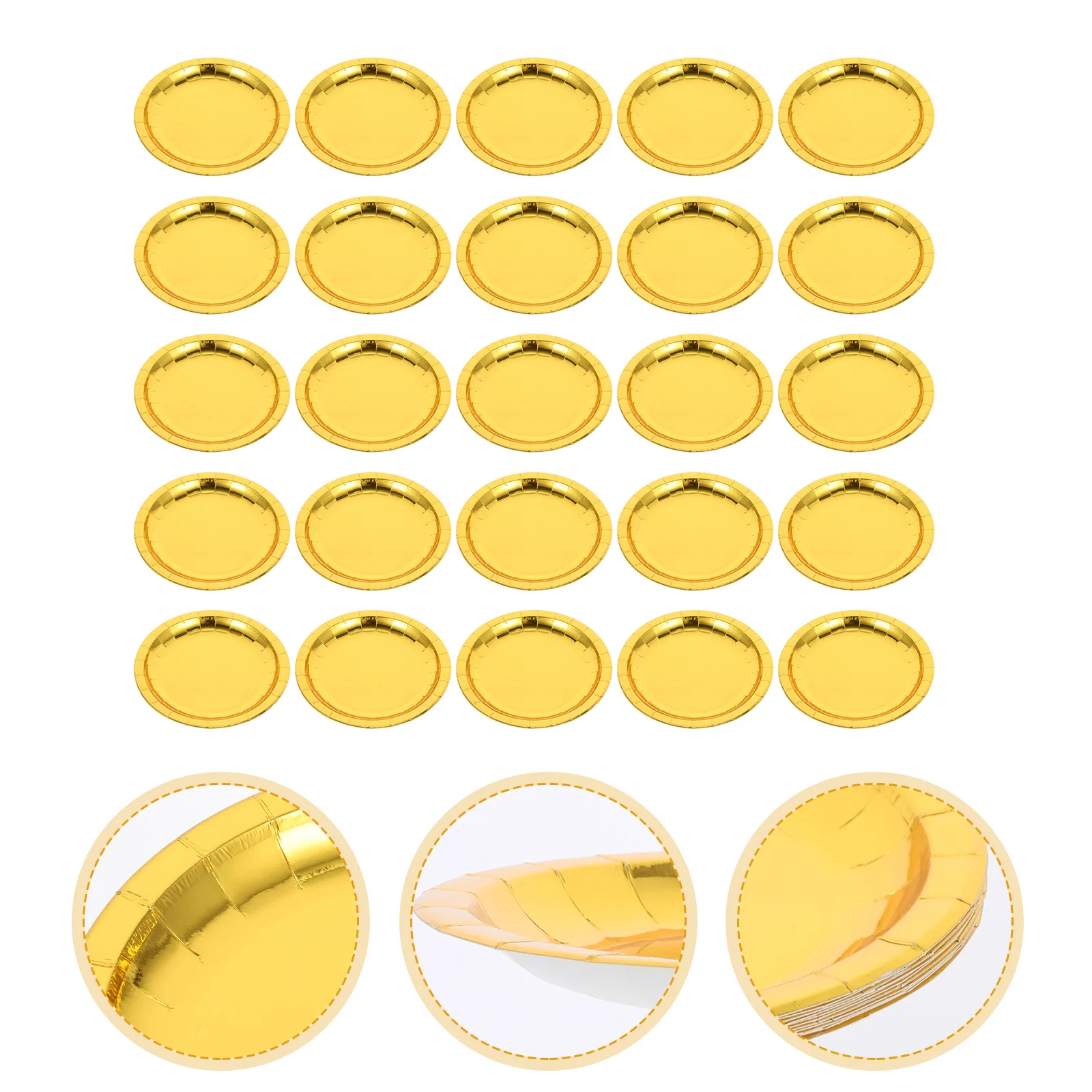 

30 Pcs Disposable Cake Pan Affordable Plates Dessert Plastic Gathering Party Paper