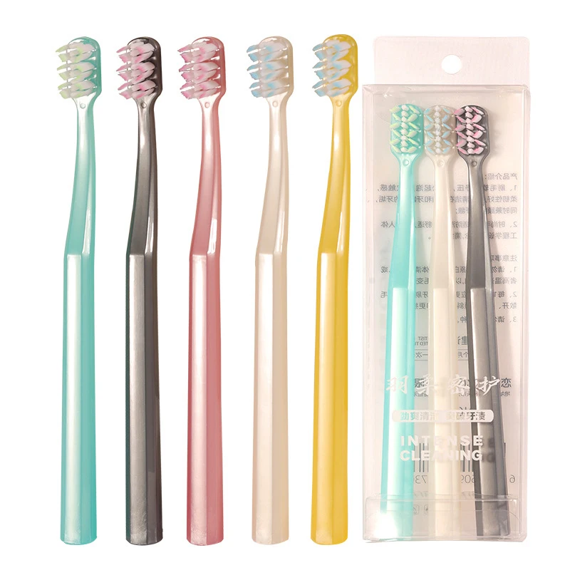 

Набор из 1/3 шт. ультратонких мягких зубных щеток с волнистой щетиной для глубокой чистки, портативные, для дома и путешествий