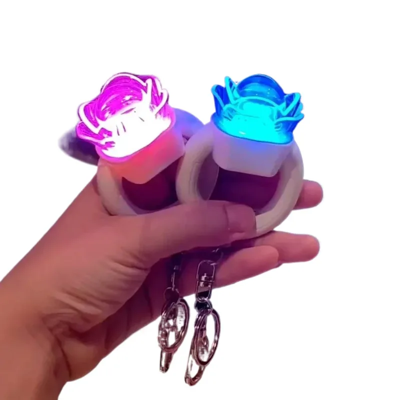 New Kpop Cute Mini Light Stick Keychains Electronic Lights Bag Pendant Keyrings For Fans Gifts