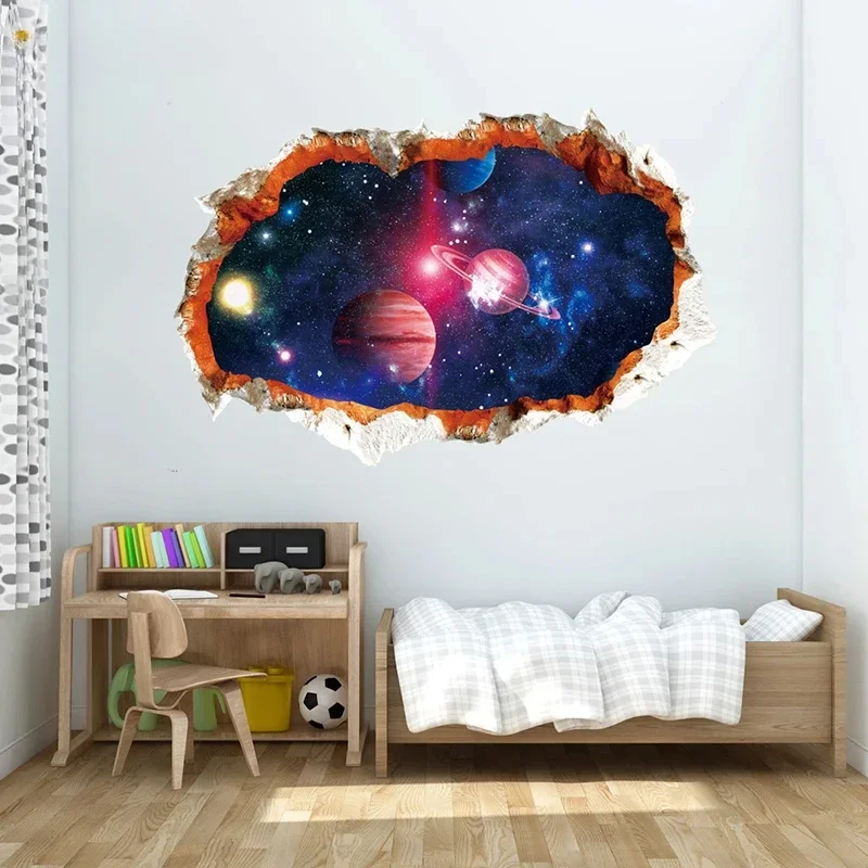 3D Starry Sky Patch Broken Window Starry Sky Patch Wall Decoration  Mirror Wall Stickers