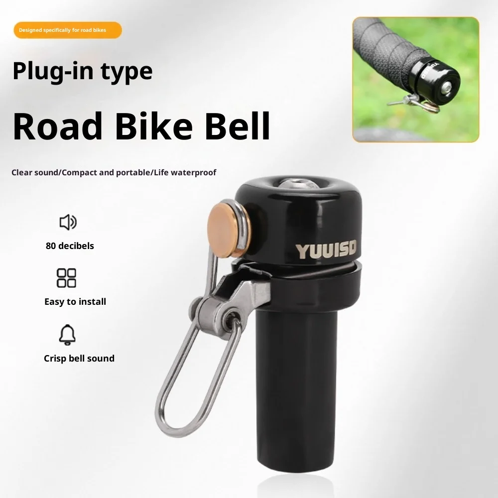 

Bicycle Bell Curved Handlebar Plug Bell Horn 80dB Loud High Decibel Ring Waterproof Alarm Bell Road Cycling Accessories