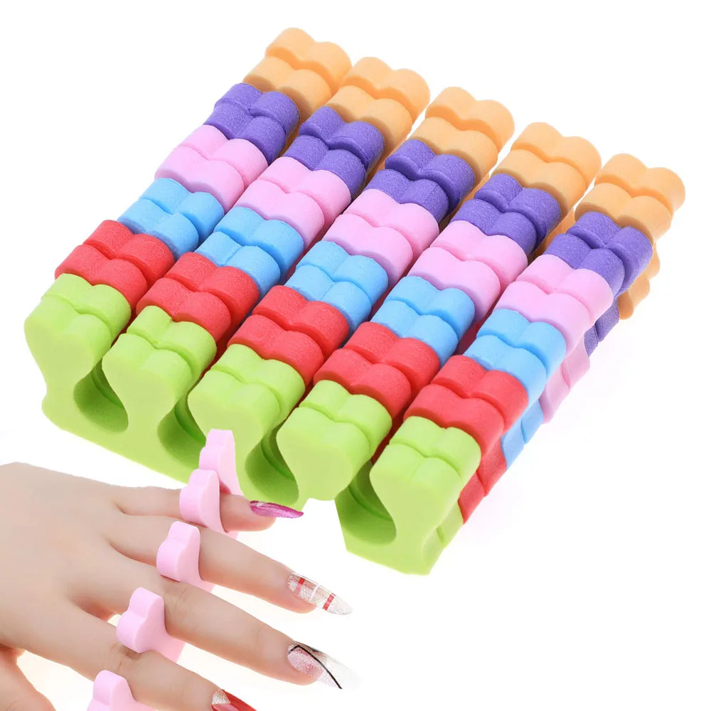 1 Pack Soft Sponge Nail Art Toe Separators 100/50pcs Pink Purple Fingers Toenails Divider UV Gel Polish Manicure Pedicure Tools