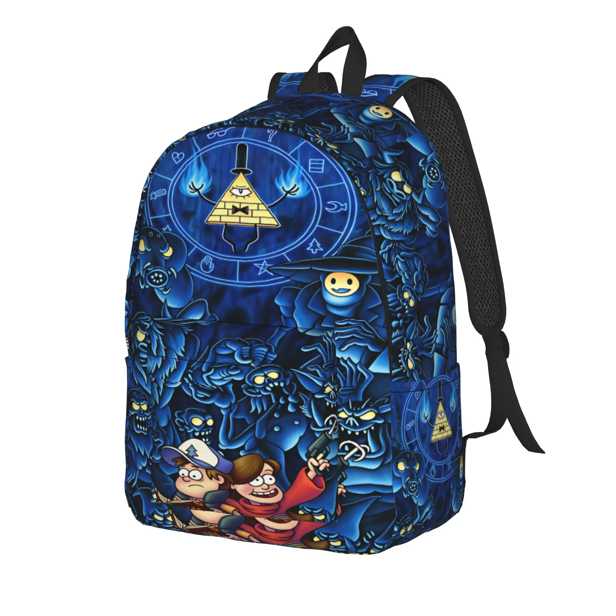Cartoon G-Gravity Fall Backpack Bill Cipher Hiking Backpacks Girl Colorful Large School Bags Pretty Rucksack