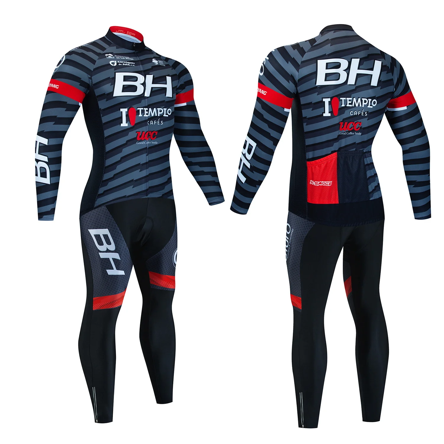  BH Team Herbst Radfahren Jersey Set Fahrrad Sportwear MTB Maillot Ropa Ciclismo Rennrad Uniform Langarm Bicicleta Kleidung ﻿ – Detail 4