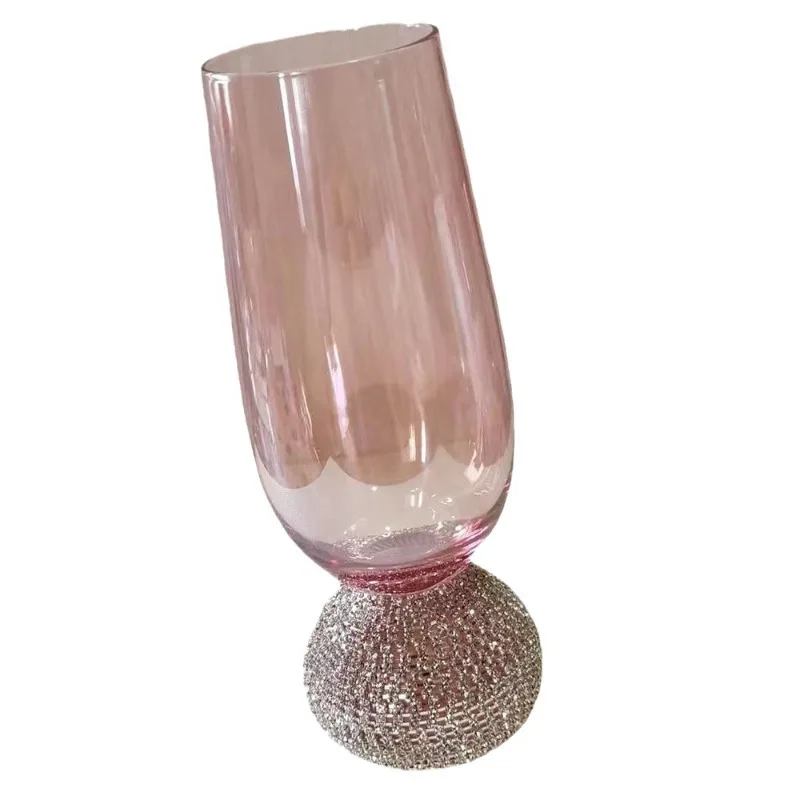 Fairy Cup Pink Diamond Glass Good-looking Whiskey Shot Glass Cocktail Household Water Cup Dessert Cup