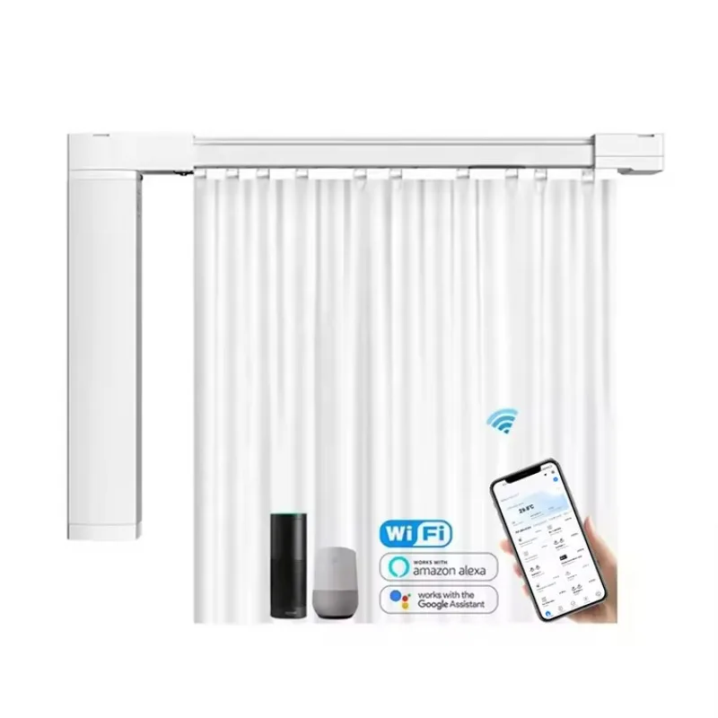 Smart for Zigbee Curtain Motor with Track Bar, Home Automation Remote Kit