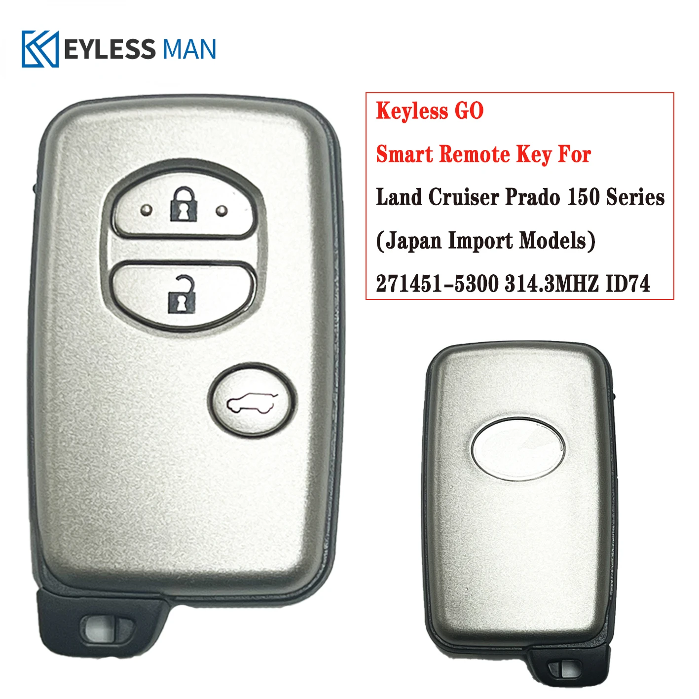 

Флейта 3Button для Toyota Land Cruiser Prado 150 2007-2013 LC150 Key 312 МГц 314,3 МГц ID74, чиповая плата: 271451-5300