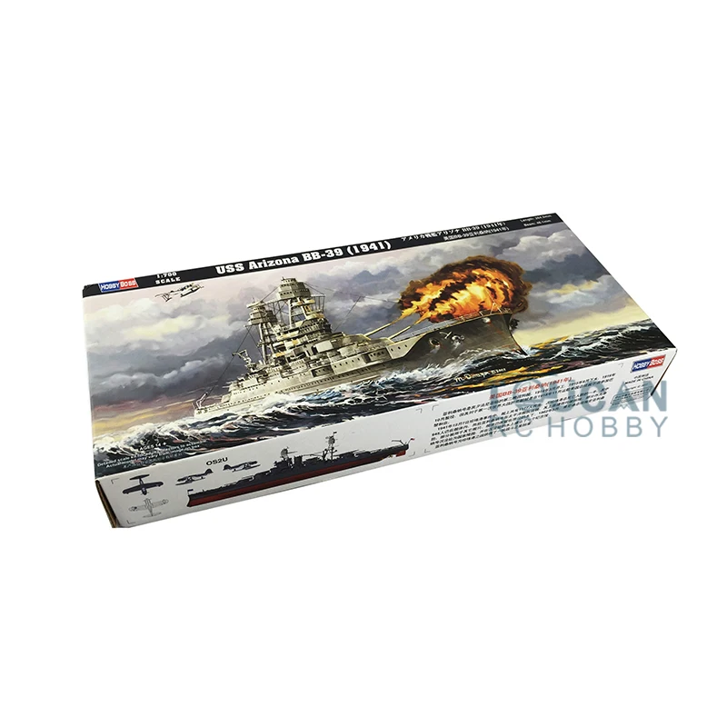 1/700 Hobby Boss USS Arizona BB-39 Warship 1941 Battleship Static Model Kit 83401 Toys TH06097-SMT8