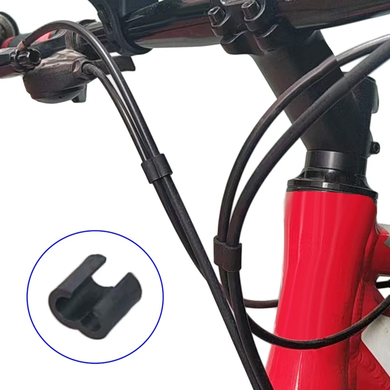 10Pcs Bicycle Brake Shift Cable Bicycle Guide Hose Frame Fixture Bicycle Brake Clip Parts