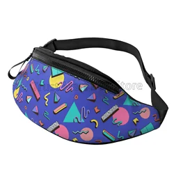 Retro 80s 90s Fanny Pack Waist Packs Unisex Adjustable Casual Waist Bag Vintage Hiking Belt Waist Packs for Travel Cycling