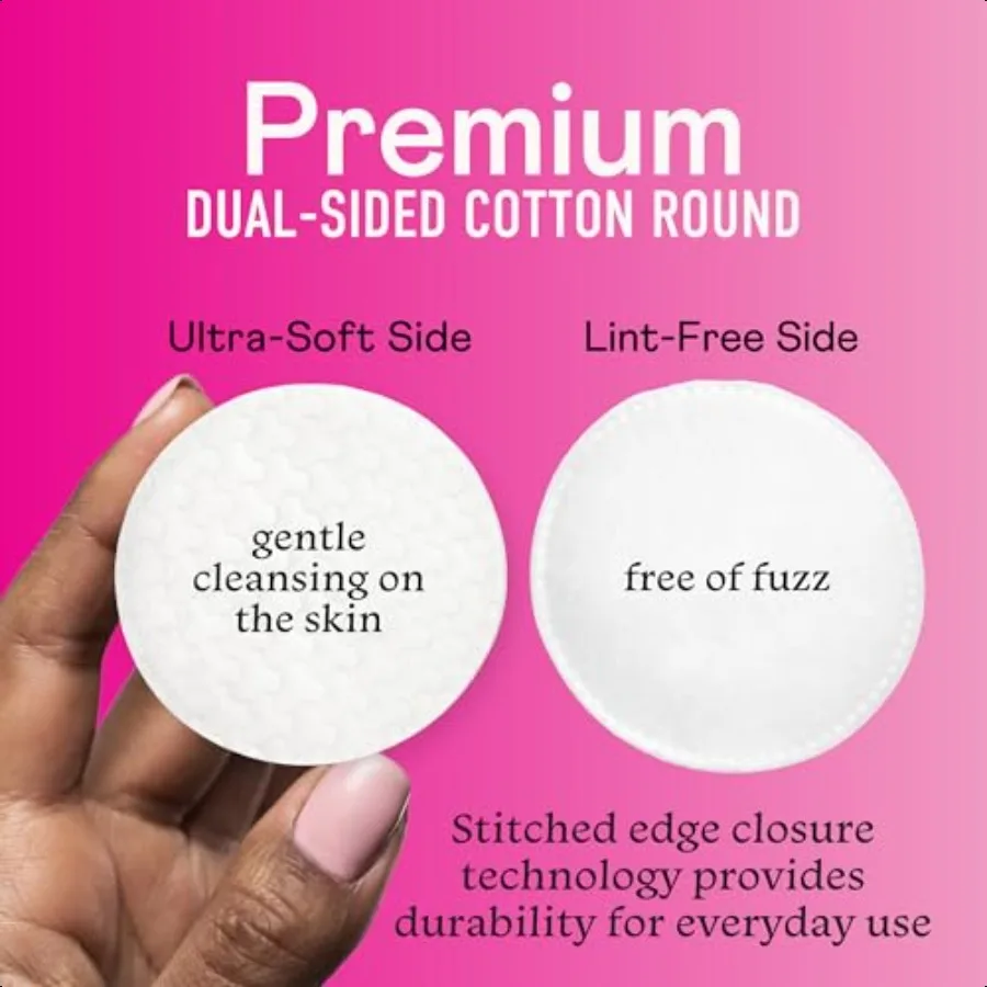Swisspers – rondes en coton de qualité supérieure, 100 unités, paquet de 3 100 tampons hypoallergéniques doux et absorbants en pur coton pour démaquiller la peau