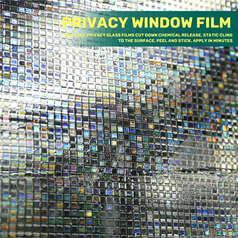 【Venda relâmpago】 Filme decorativo para janela arco-íris, colorido, estático, autoadesivo, adesivos de vidro, mosaico 3d, folha de vidro de privacidade