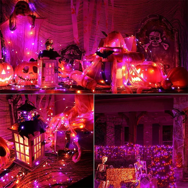 Halloween Lights 10M 100 LED Multicolor Christmas Tree Lights with Remote Dreamcolor Changing Halloween Lights USB 5V LED Lights