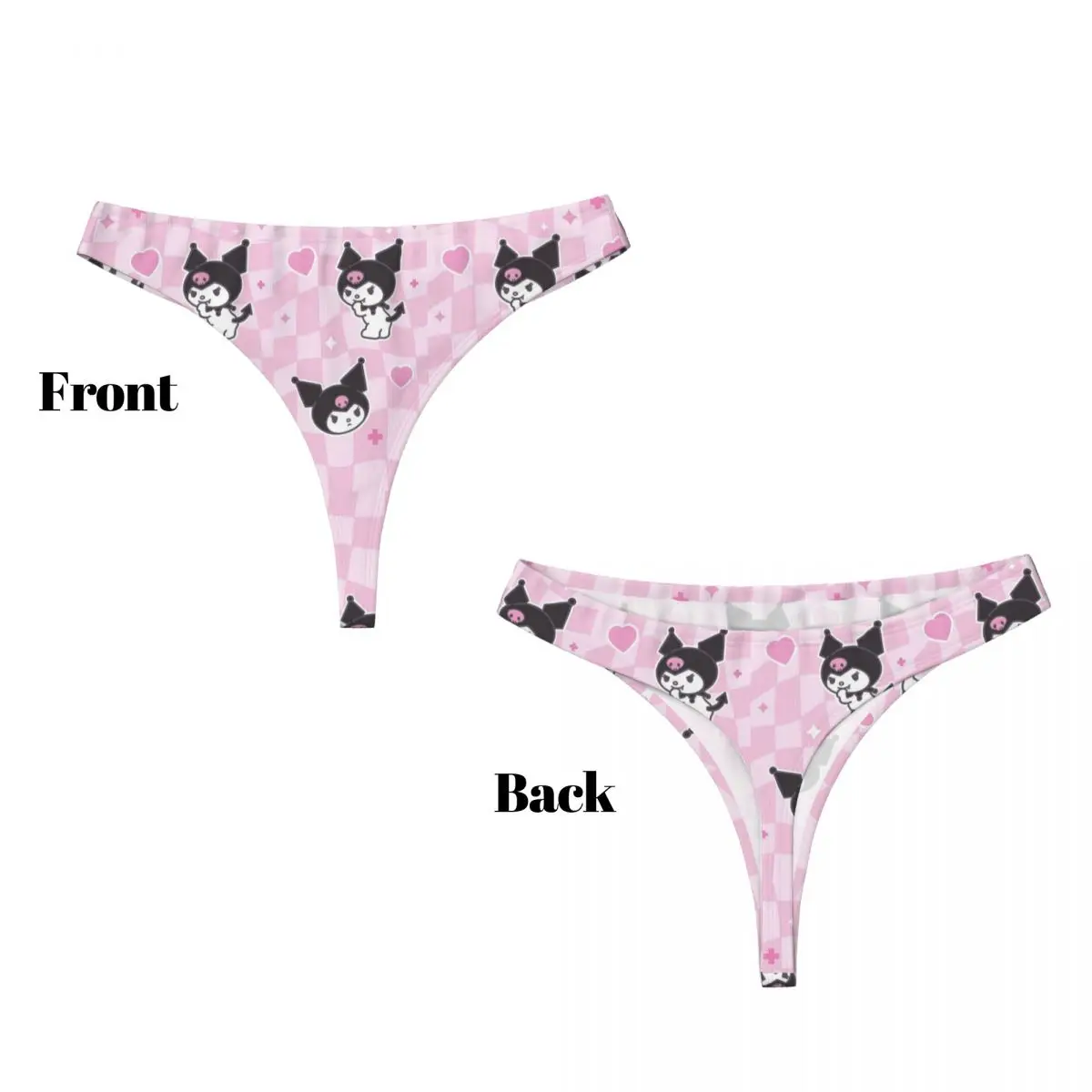 Custom Women Kuromi New Cartoon Kawaii G-string Thong Stretch Panties Underwear