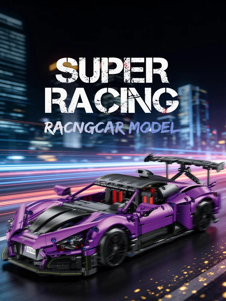 Technisches 1:10 Maßstab Fahrzeug-Rennbausatz Senna GTR Konzept Supersportwagen-Modell Supercar RC Spielzeug Konstruktionsbaustein – Detail 1