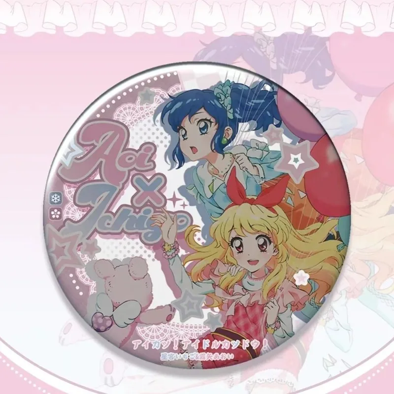 

Aikatsu！badge Kiriya Aoi Hoshimiya Ichigo Anime Peripherals Cute Cartoon Originality Good-looking Backpack Decoration Gifts