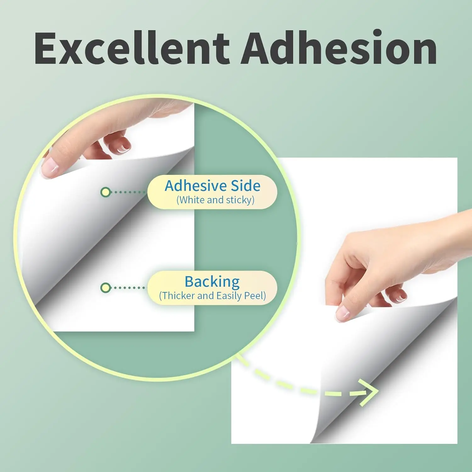 A4 135 GSM 100 hojas adhesivas imprimibles pegatinas brillantes papel fotográfico 8,3x11,7 hoja completa de papel fotográfico autoadhesivo de inyección de tinta